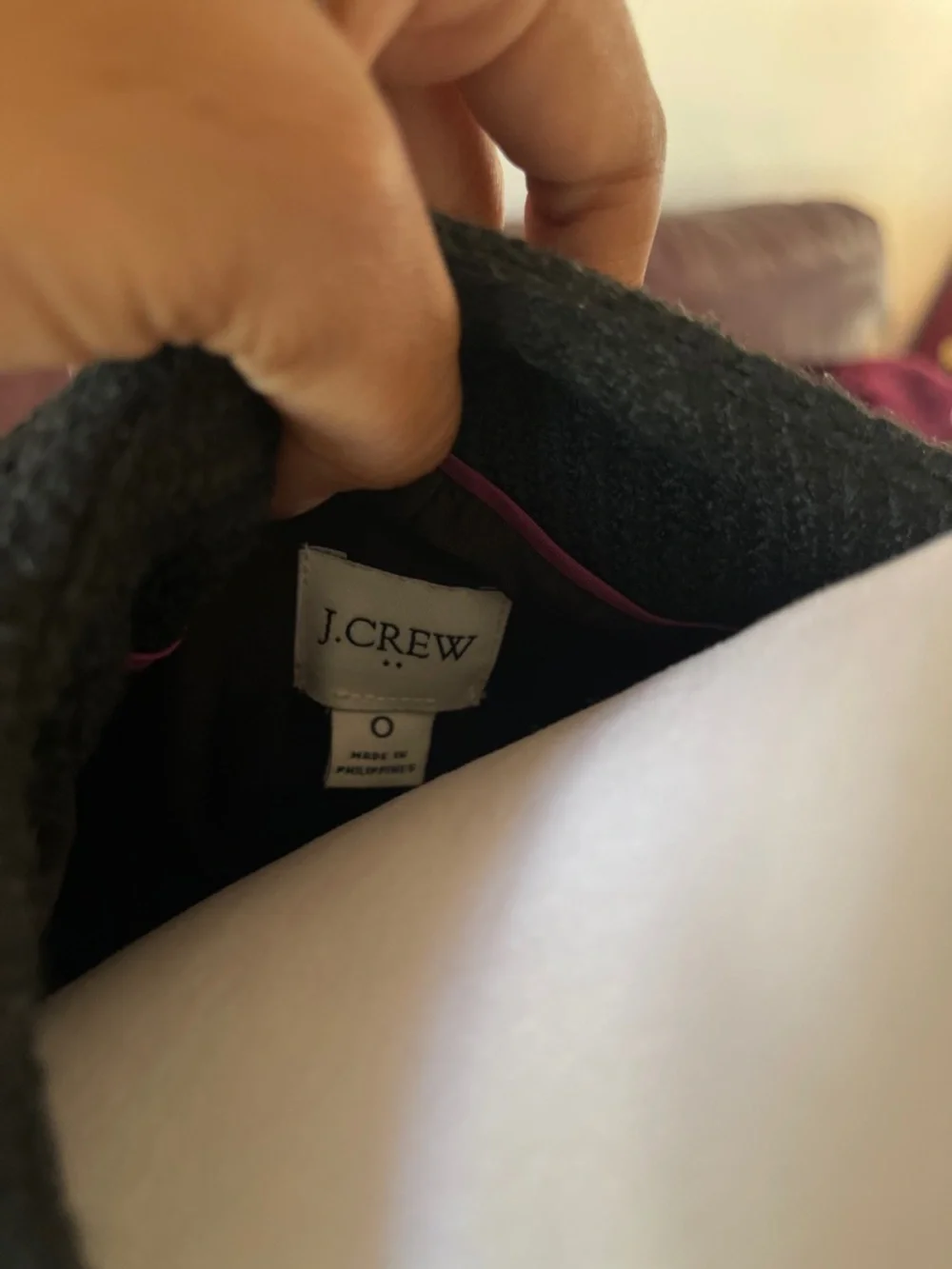 J. Crew Black Tweed Button-Front Blazer with Gold Buttons